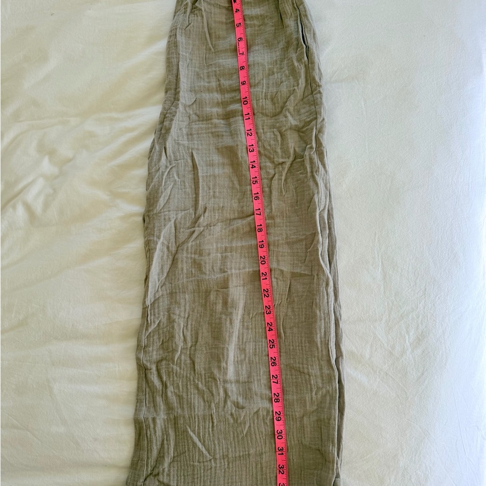 NEUFLORA-Lightweight Skirt & Wide Leg Pants Set in Natural Tones - Picture 7 of 7
